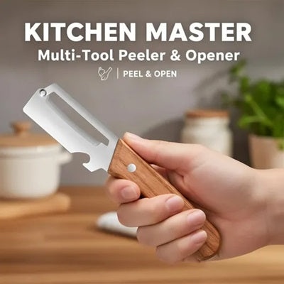 3-in-1 Multi-Functional Vegetable Peeler with Wooden Handle