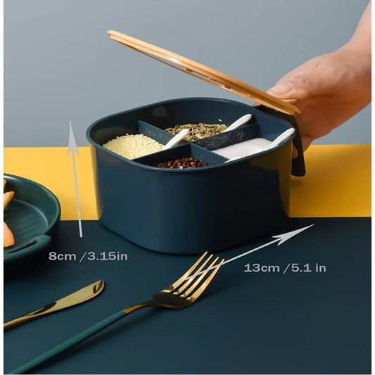 4-in-1 Kitchen Seasoning Box with 4 Compartments