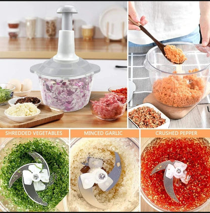 Pump & Chop Pro 1500ML– Manual Food Chopper
