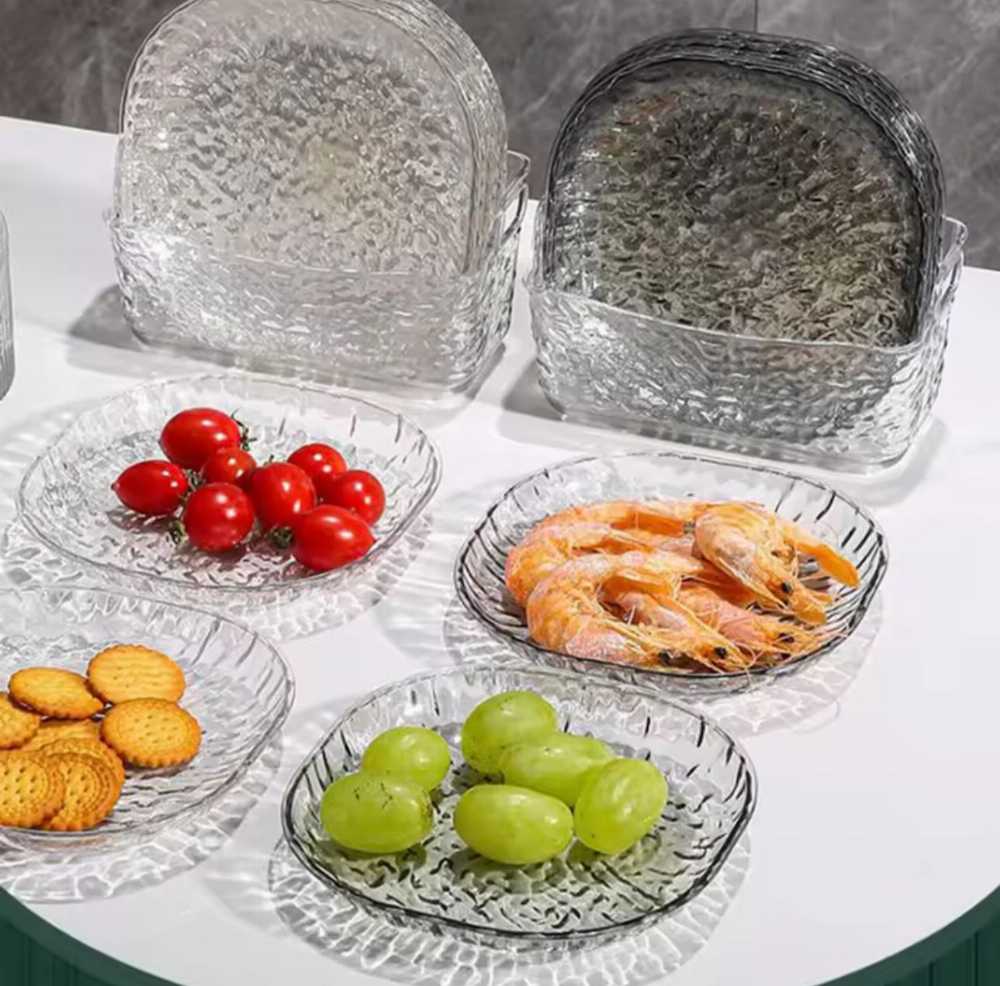 8-Piece Cloud Texture Plate Set