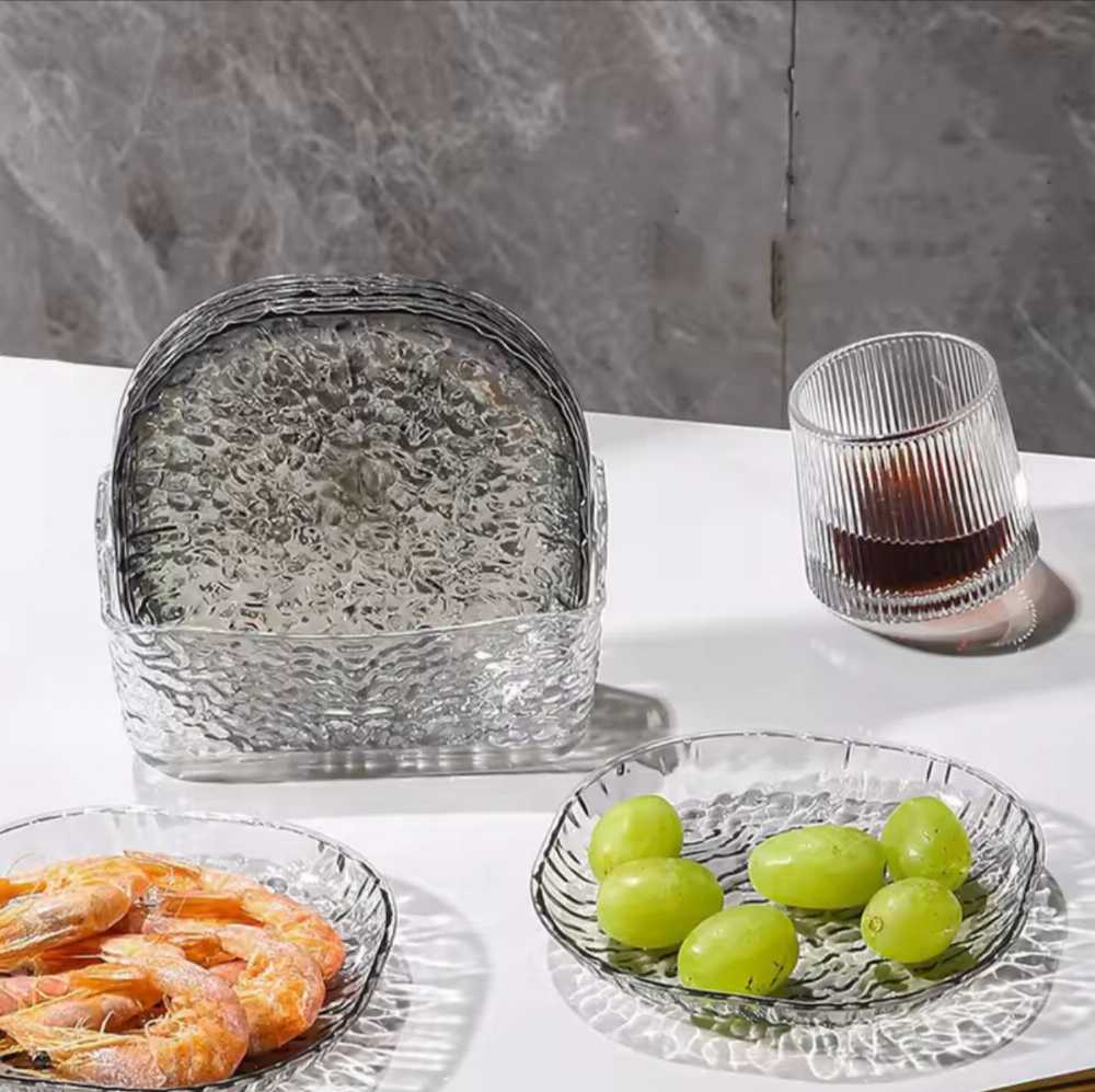 8-Piece Cloud Texture Plate Set