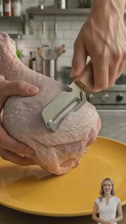 3-in-1 Multi-Functional Vegetable Peeler with Wooden Handle